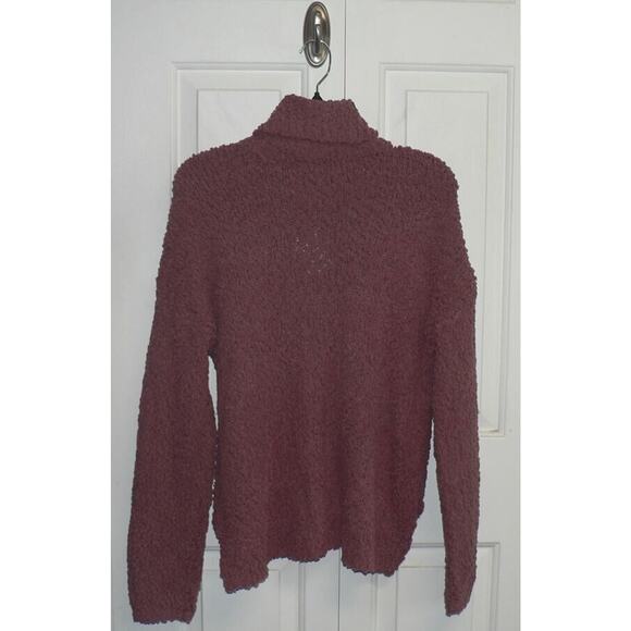Bobeau Women's Popcorn Knit Turtleneck Sweater in Mauve Large MSRP $68 - Picture 4 of 4